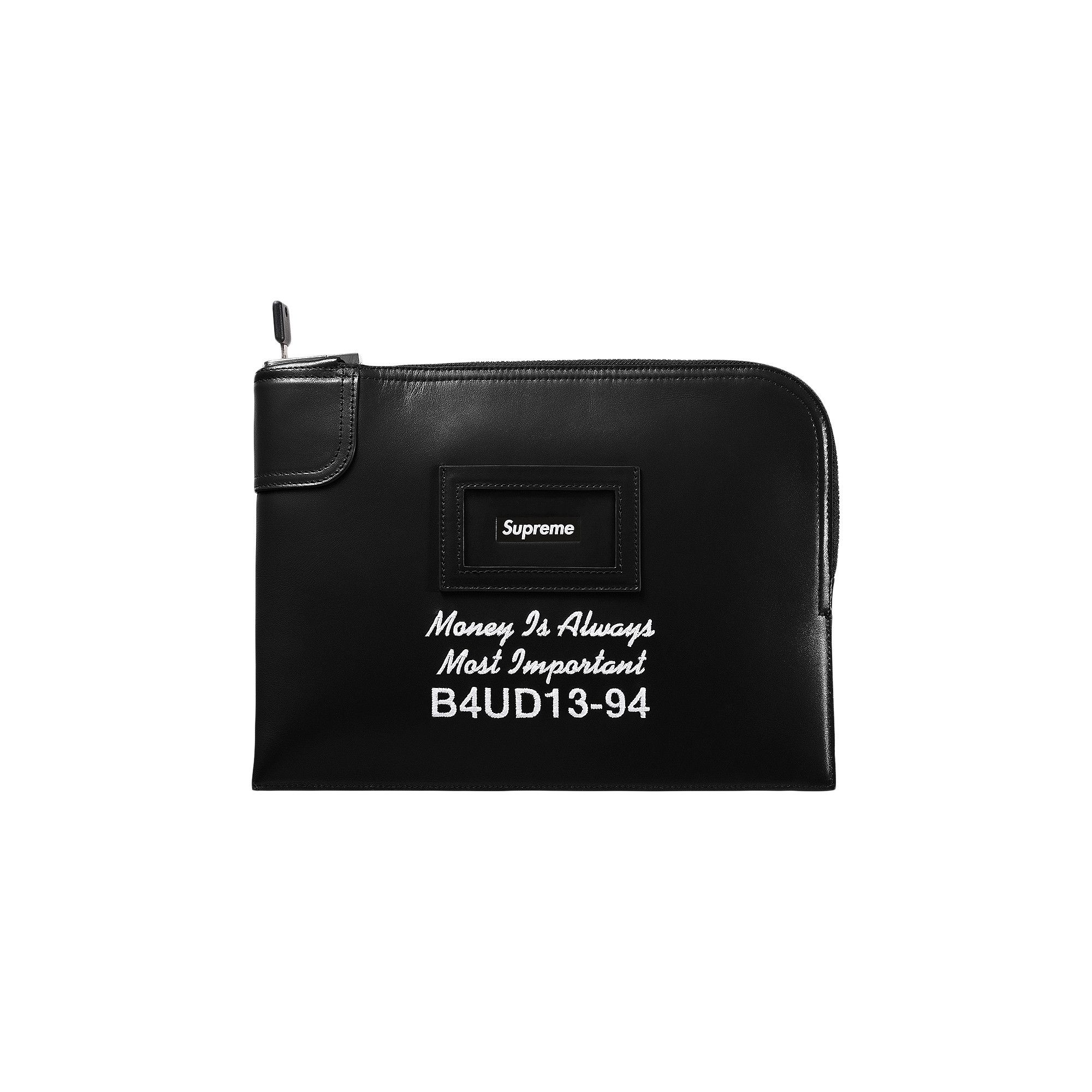 Buy Supreme Leather Money Bag 'Black' - FW25B20 BLACK | GOAT