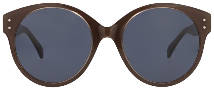 Alaia Round Frame Acetate Sunglasses BrownBlue