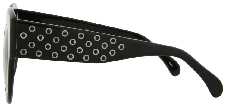 Alaia Round Frame Acetate Sunglasses BlackGrey