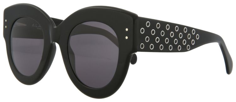 Alaia Round Frame Acetate Sunglasses BlackGrey