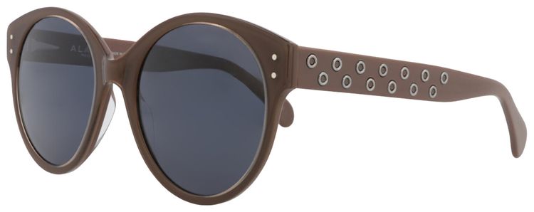 Alaia Round Frame Acetate Sunglasses BrownBlue