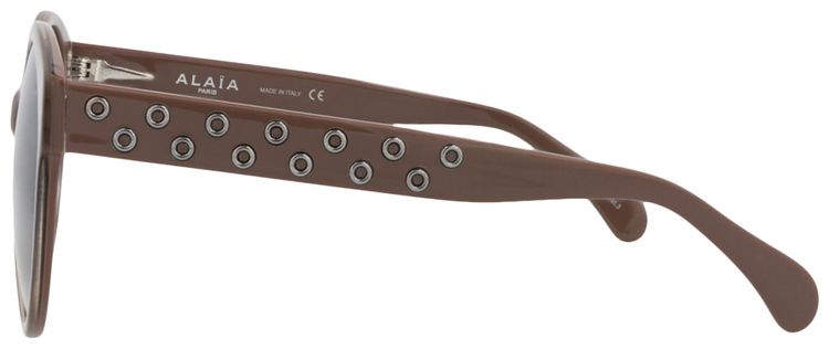 Alaia Round Frame Acetate Sunglasses BrownBlue
