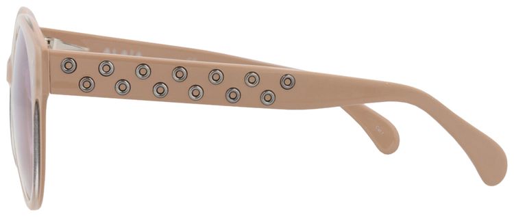 Alaia Round Frame Acetate Sunglasses NudeViolet