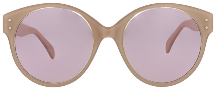 Alaia Round Frame Acetate Sunglasses NudeViolet