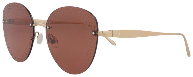 Alaia Cat Eye Frame Metal Sunglasses GoldBrown