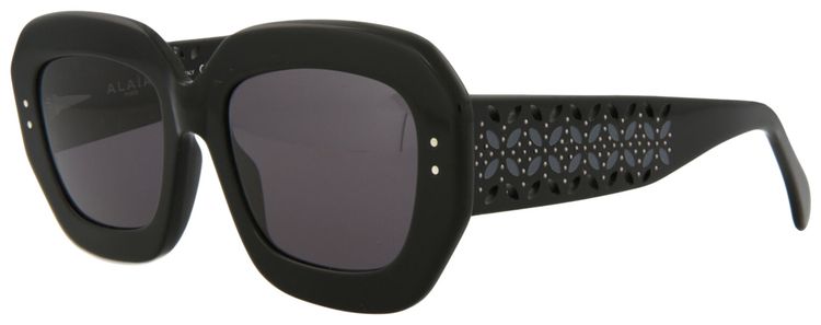 Alaia Square Frame Acetate Sunglasses BlackGrey