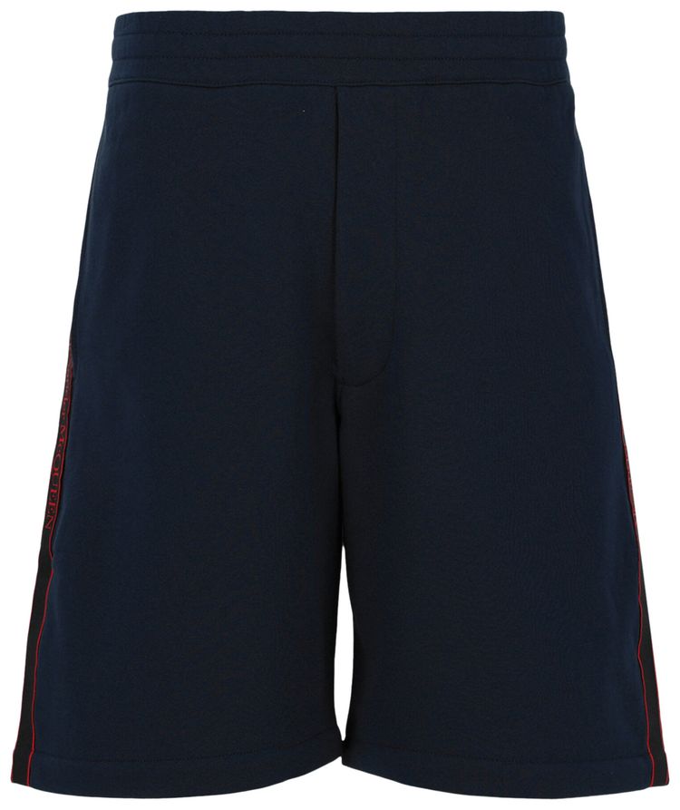 Alexander McQueen Logo Tape Shorts Blue