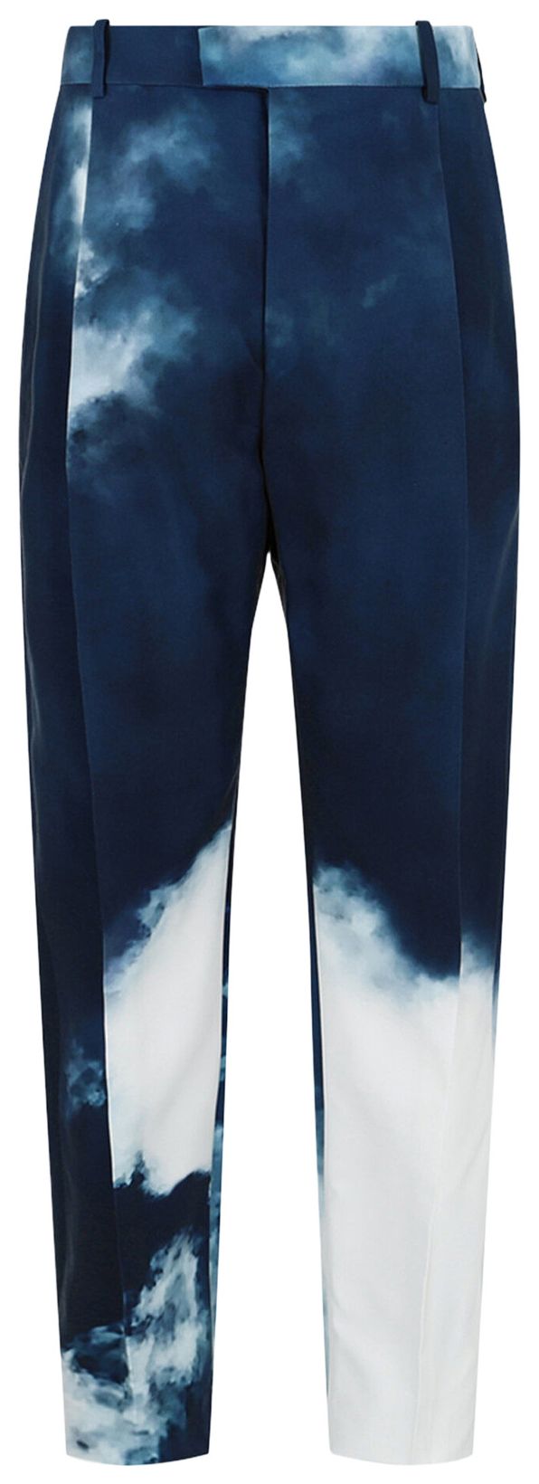 Alexander McQueen Pleated Trousers Denim Blue