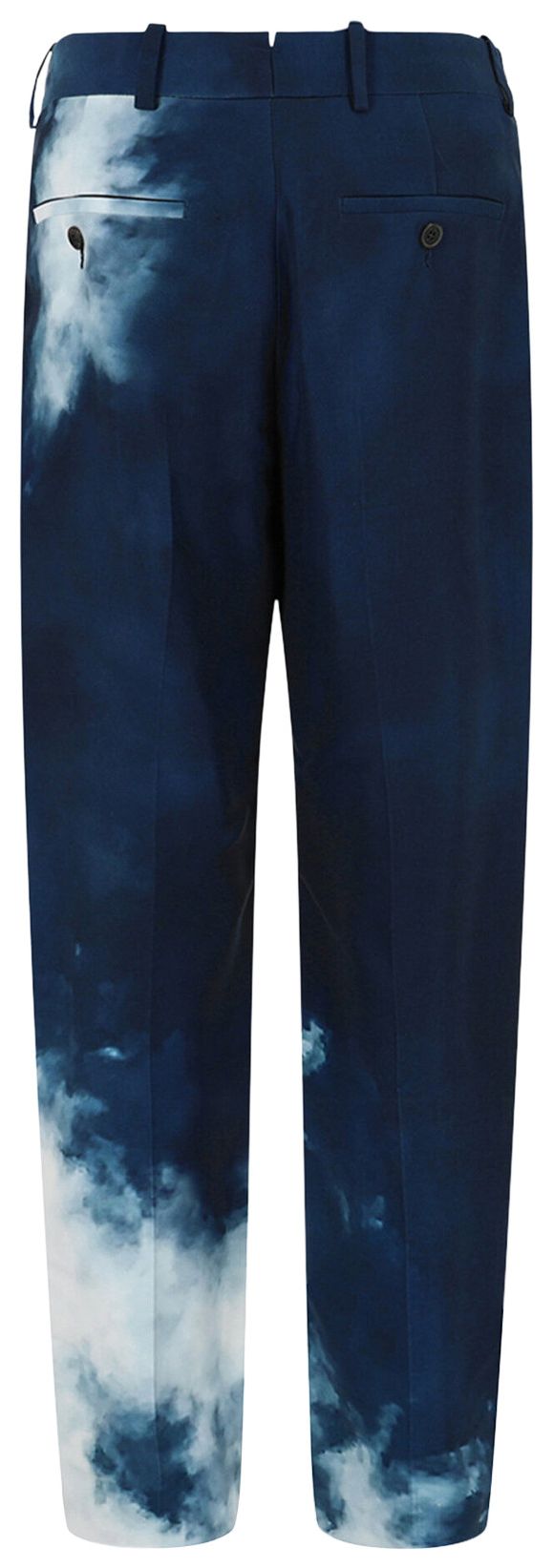 Alexander McQueen Pleated Trousers Denim Blue