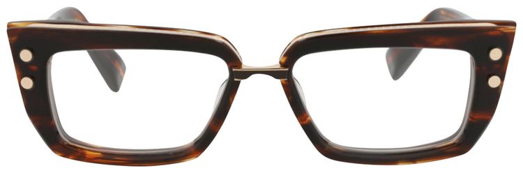 Balmain Cat Eye Frame Acetate Optical Frames HavanaTransparent