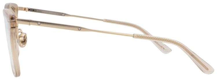 Bottega Veneta Cat Eye Frame Acetate Optical Frames NudeGoldTransparent