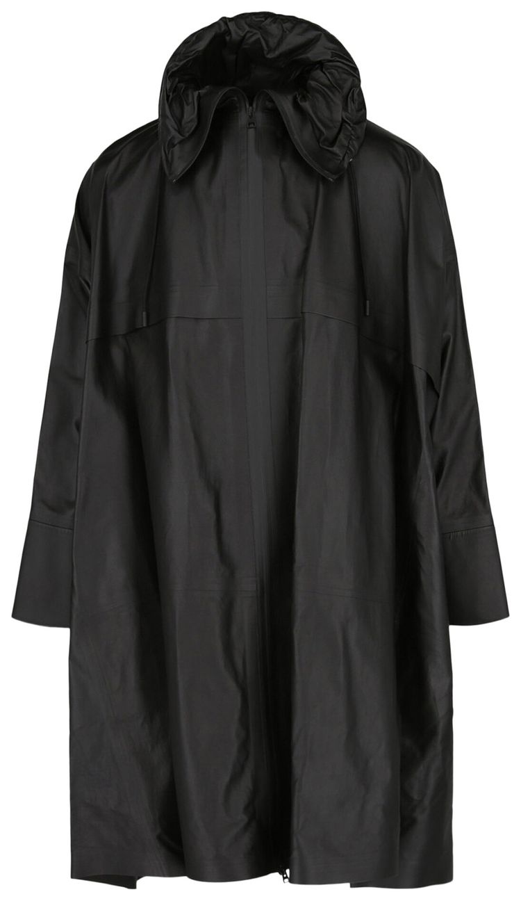 Bottega Veneta Oversized Leather Trench Coat Nero