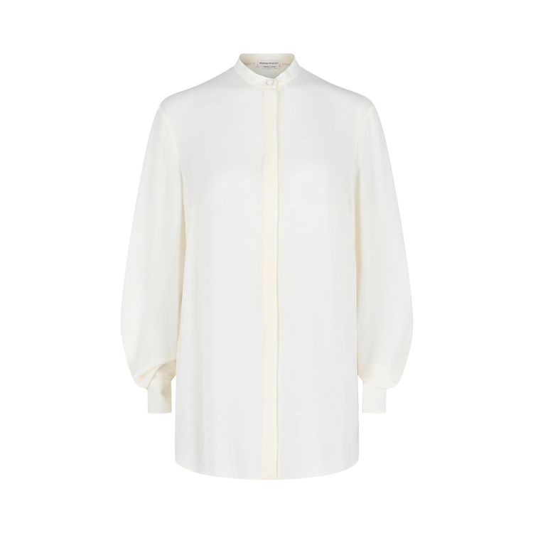 Alexander McQueen Sheer Georgette Blouse White
