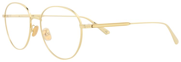 Dior Round Frame Metal Optical Frames GoldTransparent
