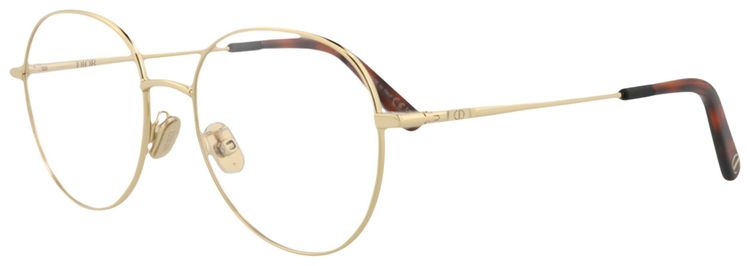 Dior Round Frame Metal Optical Frames GoldTransparent