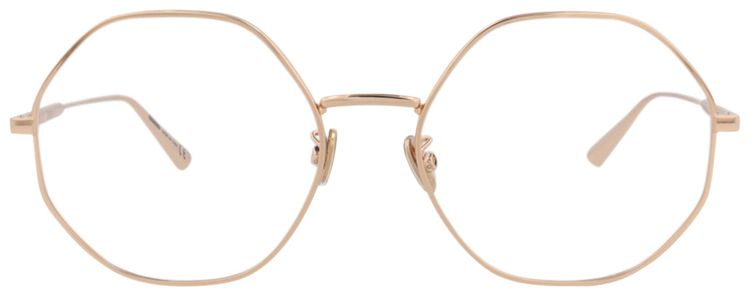 Dior Round Frame Metal Optical Frames GoldTransparent