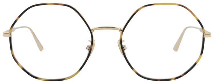 Dior Round Frame Metal Optical Frames GoldTransparent