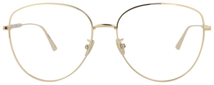 Dior Round Frame Metal Optical Frames GoldTransparent