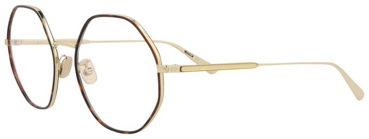Dior Round Frame Metal Optical Frames GoldTransparent