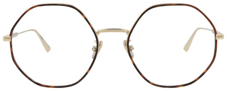 Dior Round Frame Metal Optical Frames GoldTransparent