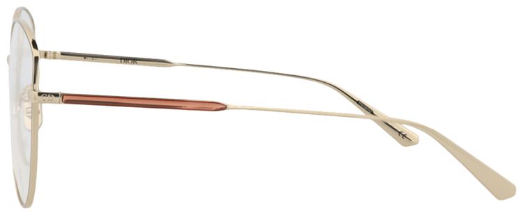 Dior Round Frame Metal Optical Frames GoldTransparent
