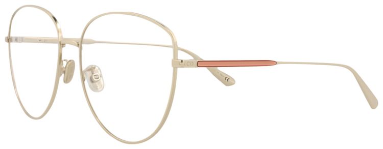 Dior Round Frame Metal Optical Frames GoldTransparent