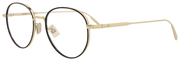 Dior Round Frame Metal Optical Frames GoldTransparent