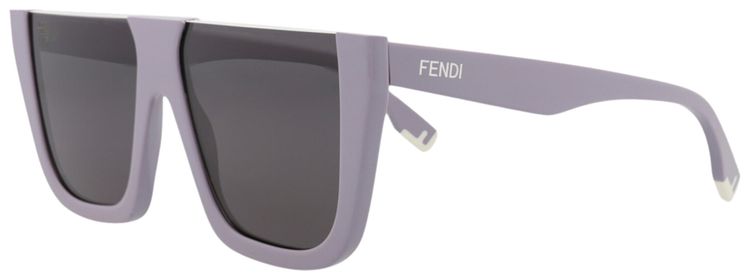 Fendi Shield Frame Acetate Sunglasses Violet Smoke