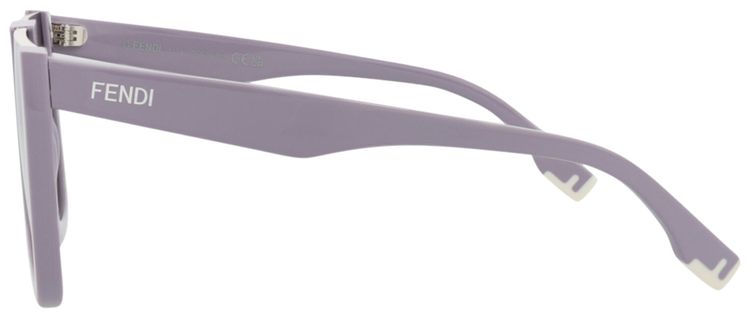 Fendi Shield Frame Acetate Sunglasses Violet Smoke
