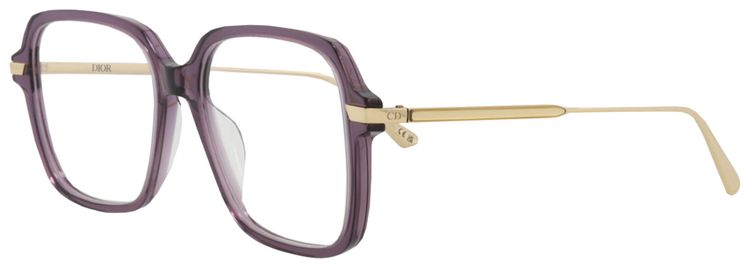 Dior Square Frame Acetate Optical Frames VioletGoldTransparent