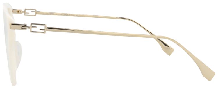 Fendi Cat Eye Frame Acetate Optical Frames IvorySilverTransparent