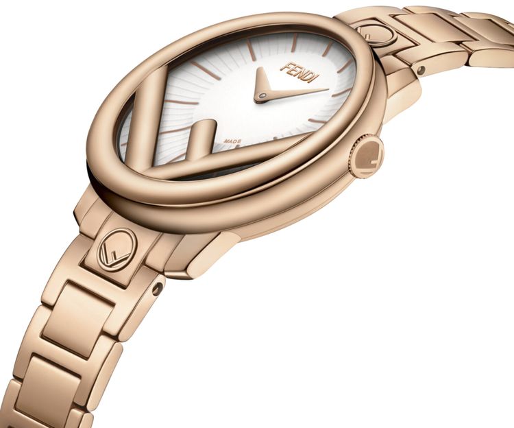 Fendi Run Away Bracelet Watch Rose Gold