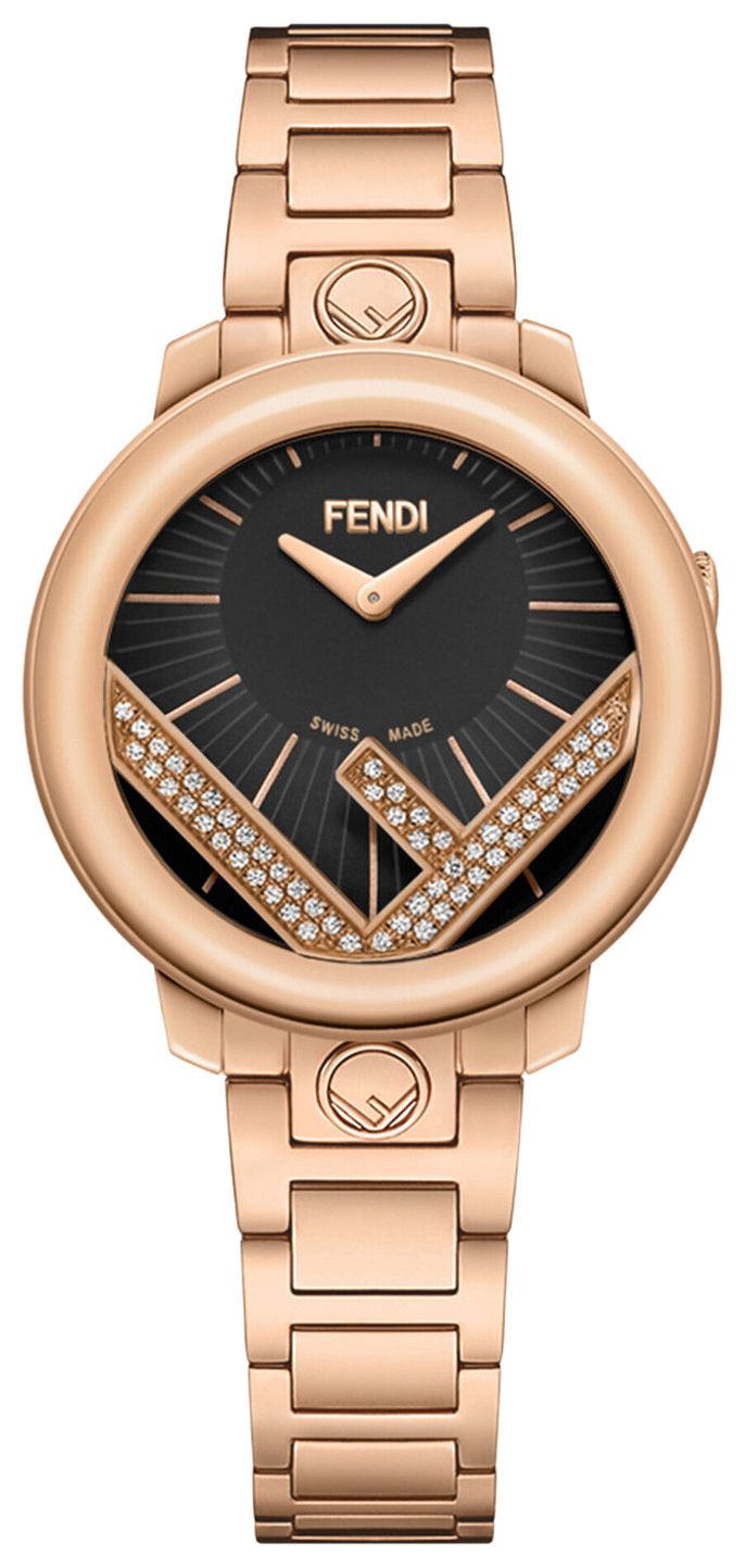 Fendi Run Away Diamond Watch Rose Gold