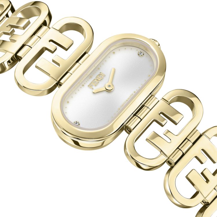 Fendi OLock Diamond Watch Gold