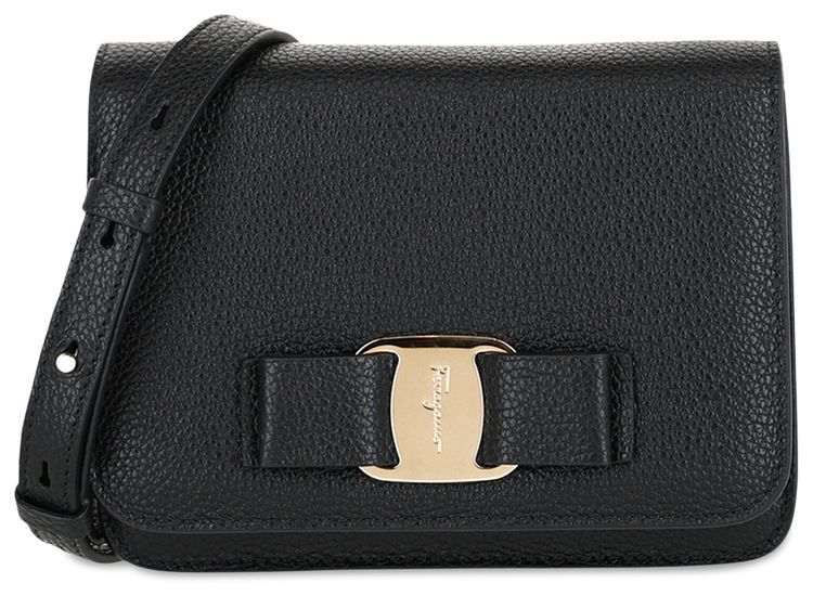 Ferragamo Vara Bow Crossbody Bag Black