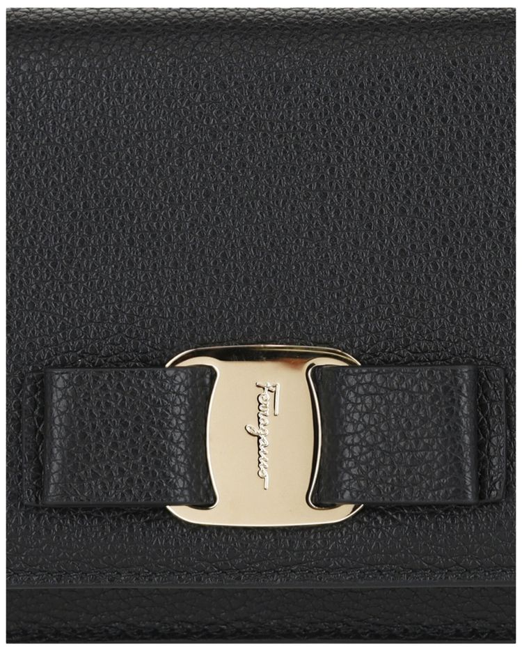 Ferragamo Vara Bow Crossbody Bag Black