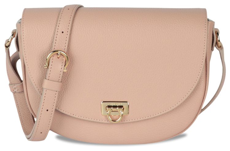 Ferragamo Gancini Buckle Crossbody Bag Pink