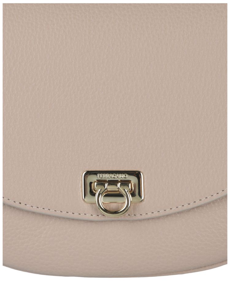 Ferragamo Gancini Buckle Crossbody Bag Pink