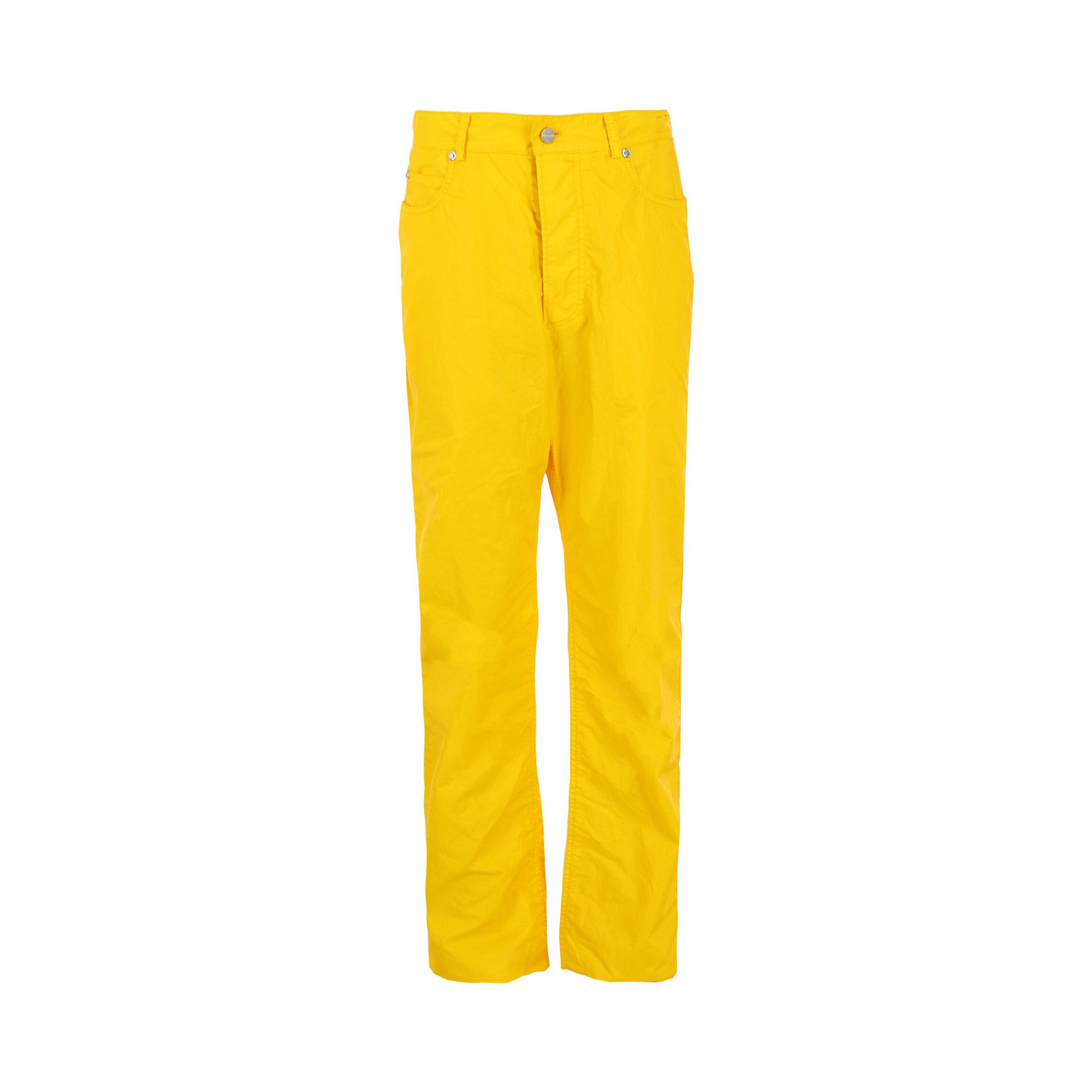 Buy Ferragamo Button Fly Nylon Pants 'Yellow' - 143669 767338 YELL