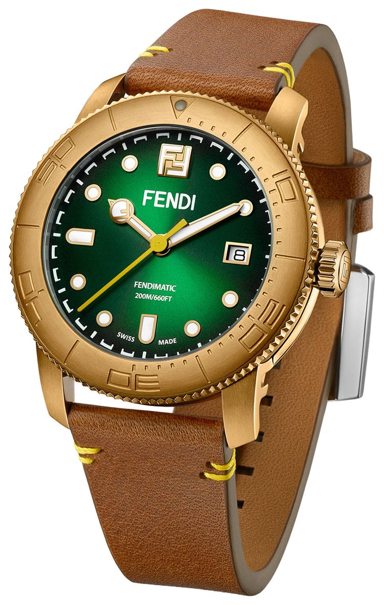 Fendi Aqua Automatic Diver Watch Bronze