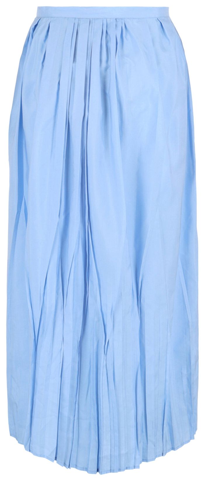Ferragamo Pleated Wrap Midi Skirt Blue
