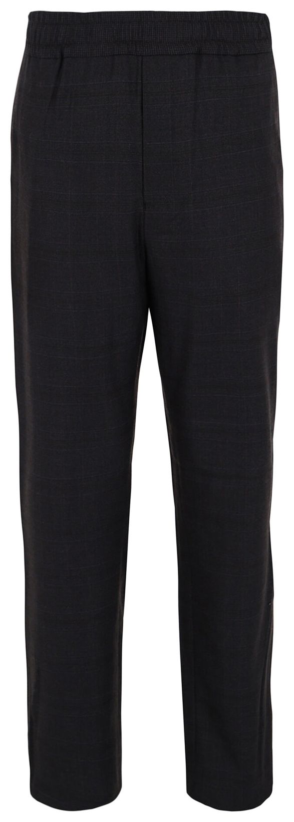 Ferragamo Drawstring Plaid Pants Grey