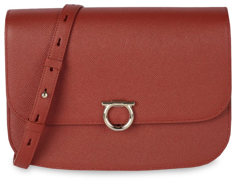 Ferragamo Gemini Crossbody Bag Terracotta