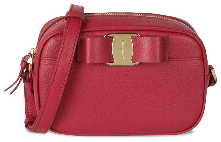 Ferragamo Vara Bow Camera Crossbody Bag Pink