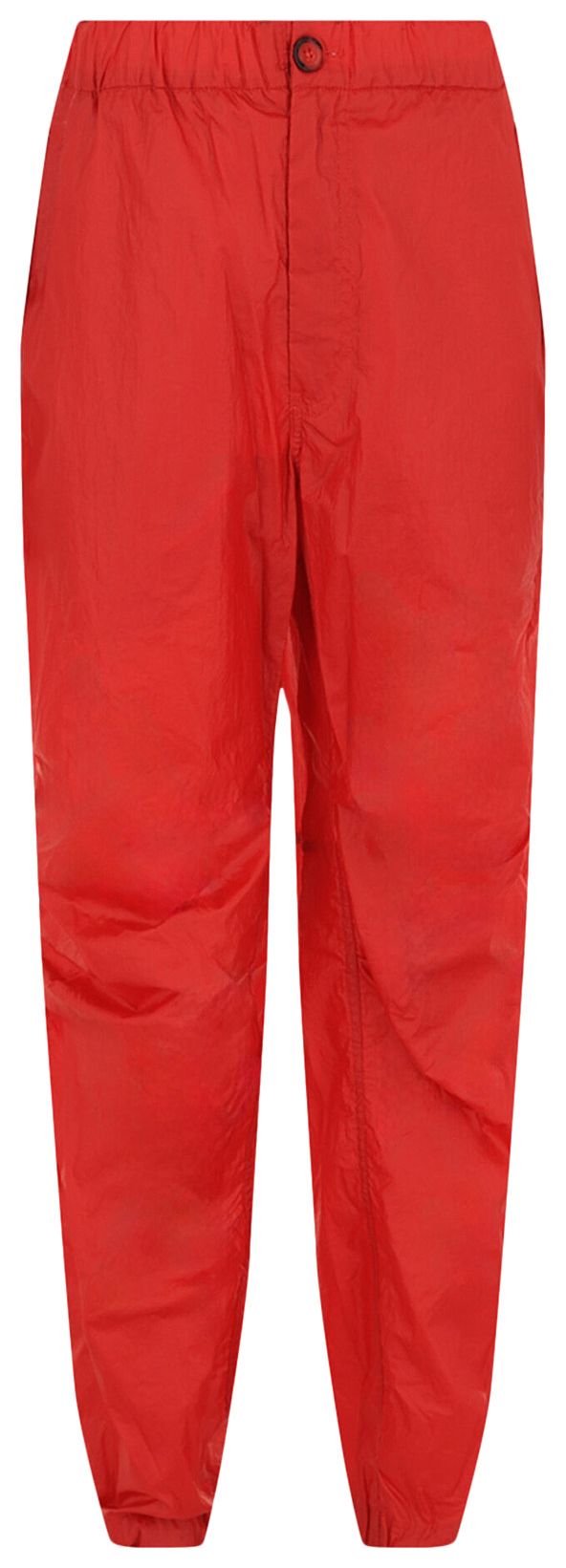 Ferragamo Coated Drawstring Straight Leg Pants Red