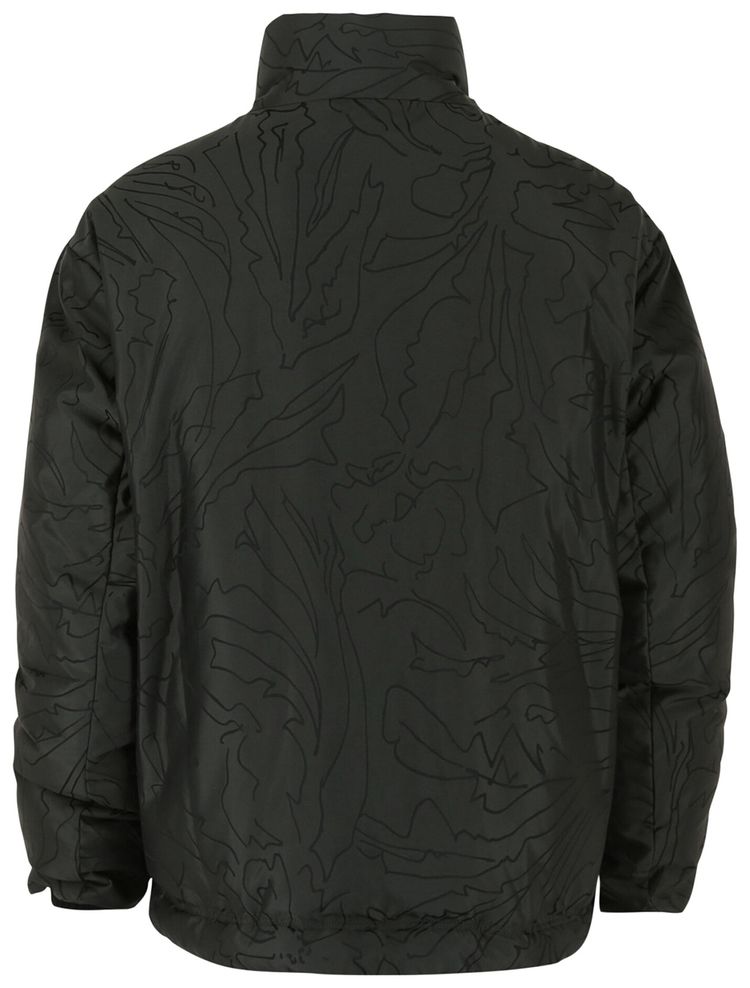 Ferragamo Abstract Print Quilted Jacket Black