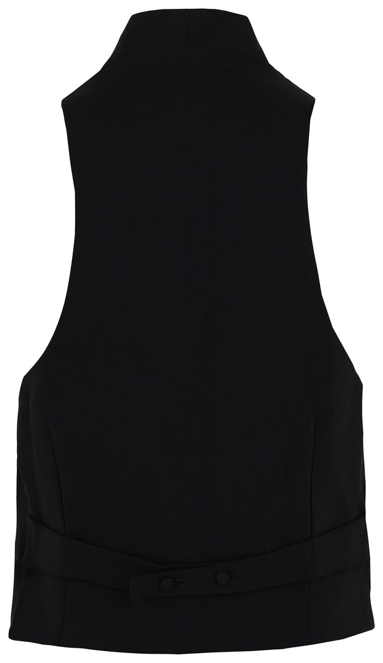 Ferragamo Asymmetrical Buttoned Vest Black