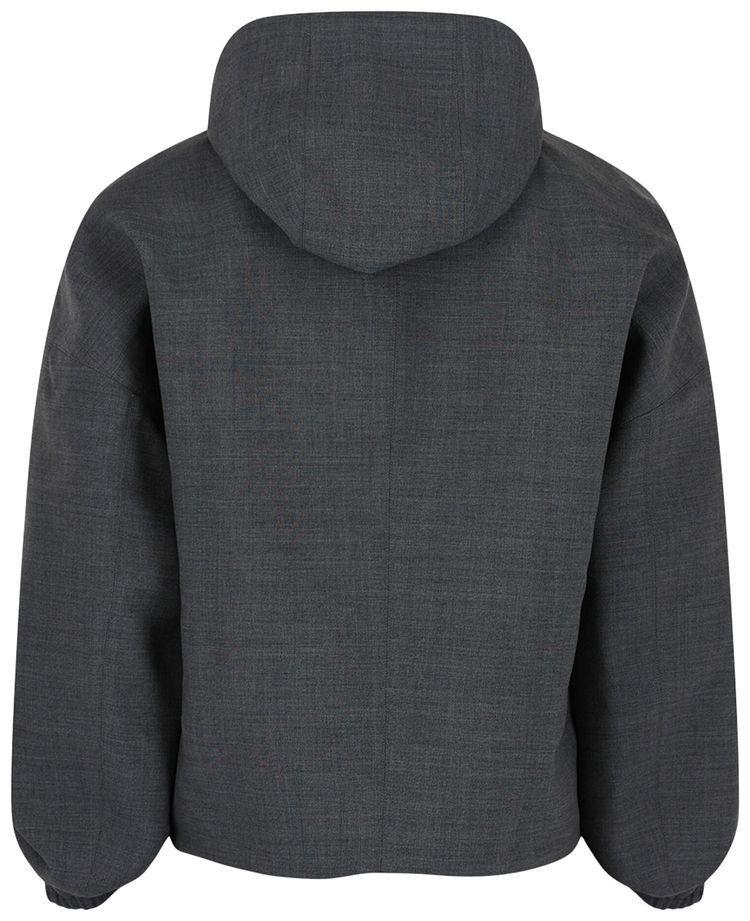 Ferragamo Wool Zip Up Jacket Grey