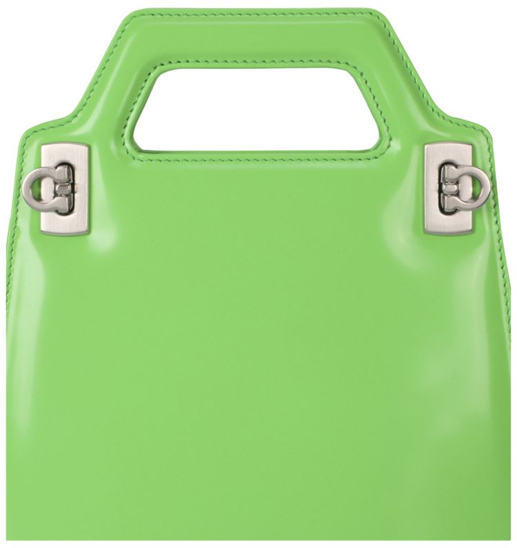 Ferragamo Micro Wanda Patent Leather Shoulder Bag Green