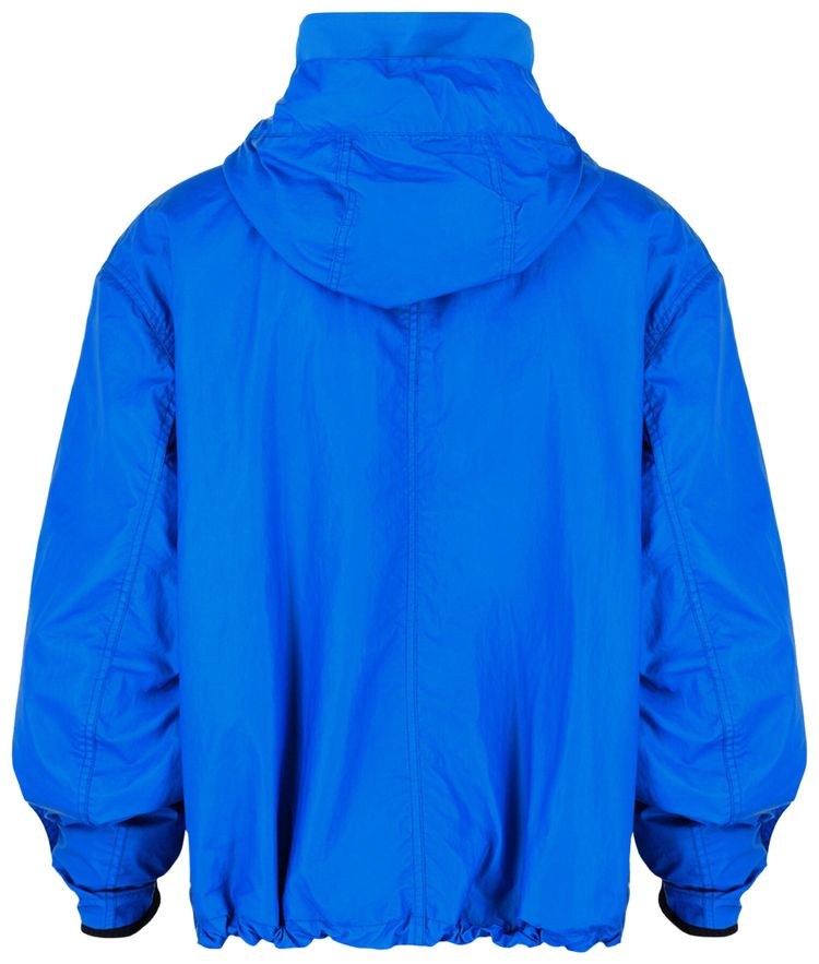 Ferragamo Coated Hooded Jacket Blue